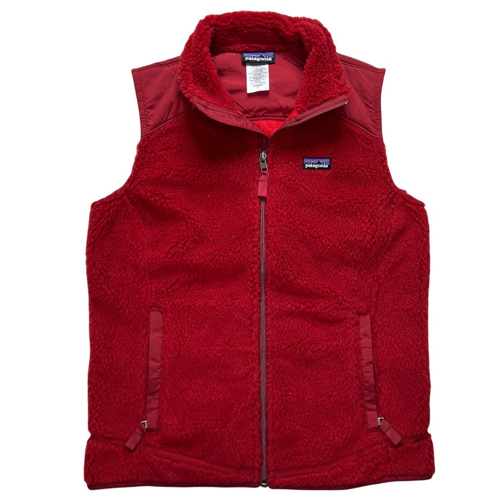 Patagonia Classic Retro-X Deep Pile Fleece Zip Up Vest Wax Red Fall 2013 Large
